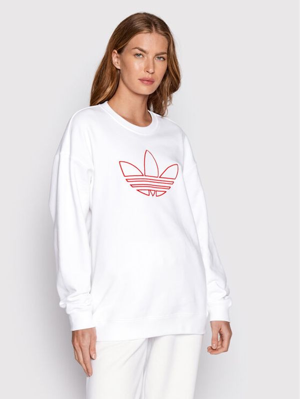 adidas adidas Суитшърт HK5179 Бял Regular Fit