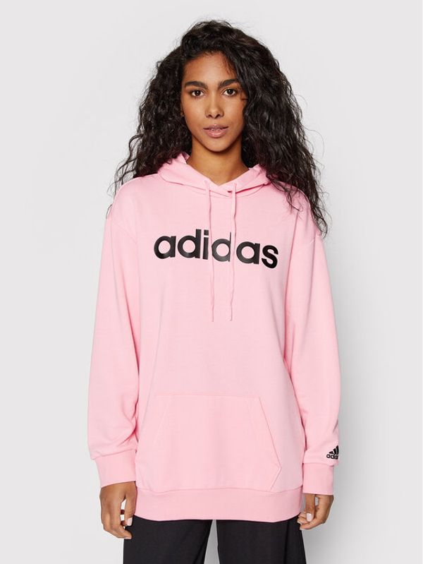 adidas adidas Суитшърт Linear Ov HD1754 Розов Loose Fit