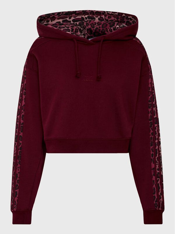 adidas adidas Суитшърт Logo HK5193 Бордо Relaxed Fit