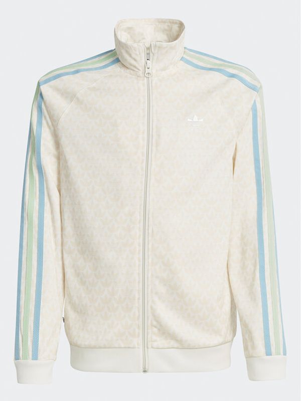 adidas adidas Суитшърт Monogram Track IB8619 Екрю Regular Fit
