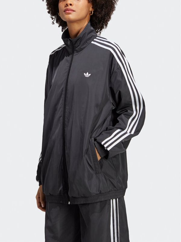 adidas adidas Суитшърт Oversized Track Top IP7142 Черен Loose Fit