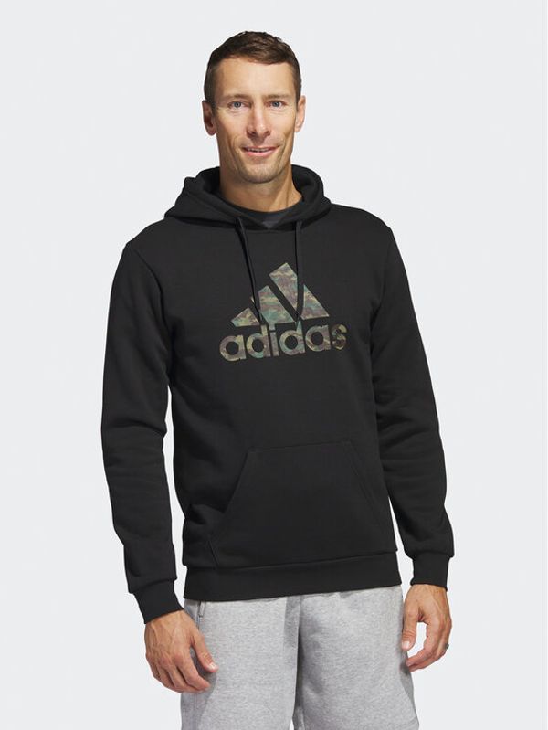 adidas adidas Суитшърт Sportswear Camo Hoodie HS3217 Черен Regular Fit