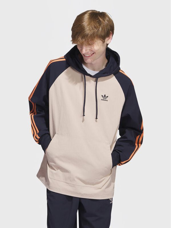 adidas adidas Суитшърт SST Hooded Windbreaker IC5537 Кафяв Regular Fit