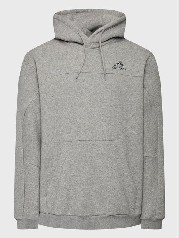 adidas adidas Суитшърт Stadium Fleece Badge Of Sport HC5869 Сив Regular Fit