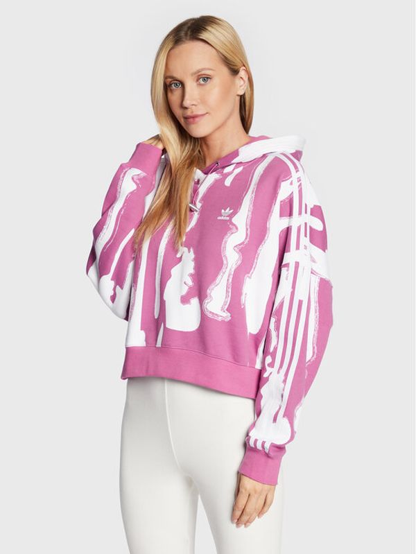 adidas adidas Суитшърт THEBE MAGUGU HK5196 Виолетов Relaxed Fit