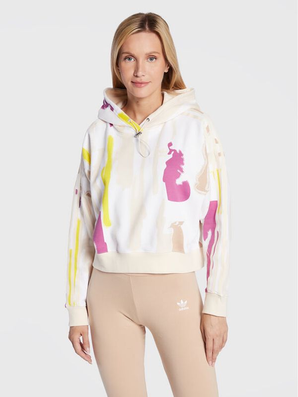 adidas adidas Суитшърт THEBE MAGUGU HM2623 Бежов Relaxed Fit