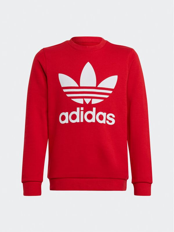 adidas adidas Суитшърт Trefoil Crew Sweatshirt IB9974 Червен Regular Fit