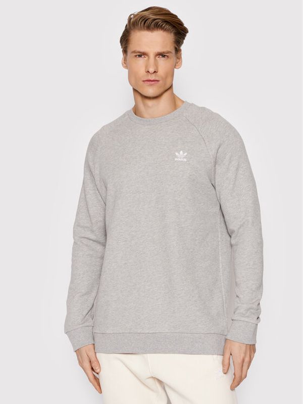 adidas adidas Суитшърт Trefoil Essential Crew DV1642 Сив Standard Fit