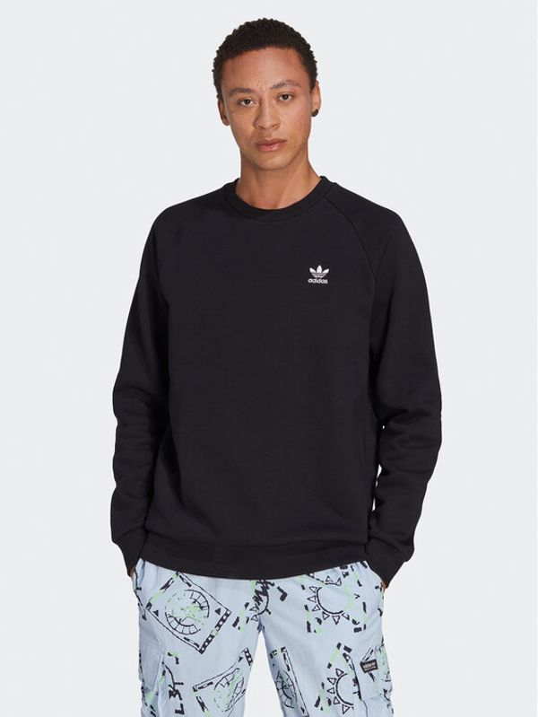 adidas adidas Суитшърт Trefoil Essentials Crewneck Sweatshirt IA4828 Черен Regular Fit