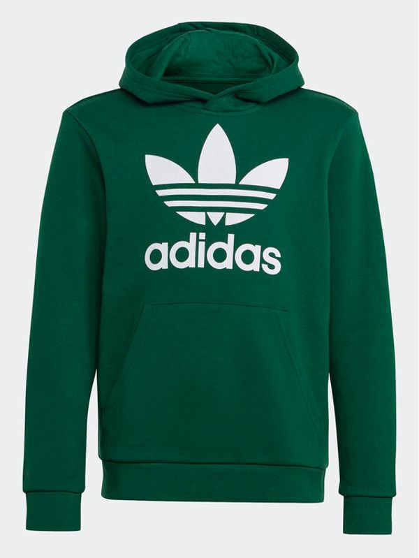 adidas adidas Суитшърт Trefoil Hoodie IB9984 Зелен Regular Fit