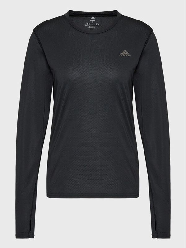 adidas adidas Тениска от техническо трико Run Icons H57745 Черен Regular Fit