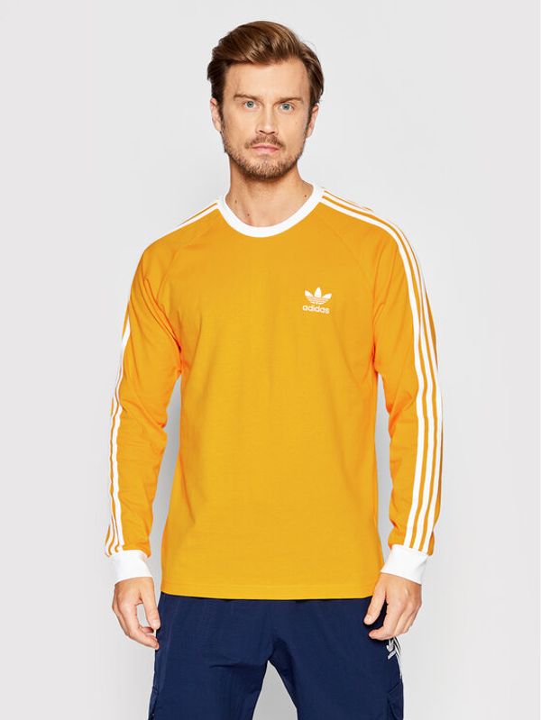 adidas adidas Тениска с дълъг ръкав adicolor Classics 3-Stripes HK7287 Жълт Slim Fit