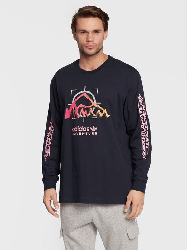 adidas adidas Тениска с дълъг ръкав Adventure Ride HP1104 Тъмносин Relaxed Fit