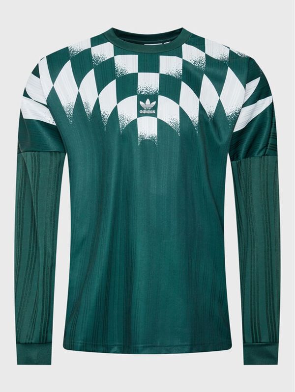 adidas adidas Тениска с дълъг ръкав Rekive Graphic HK7330 Зелен Loose Fit