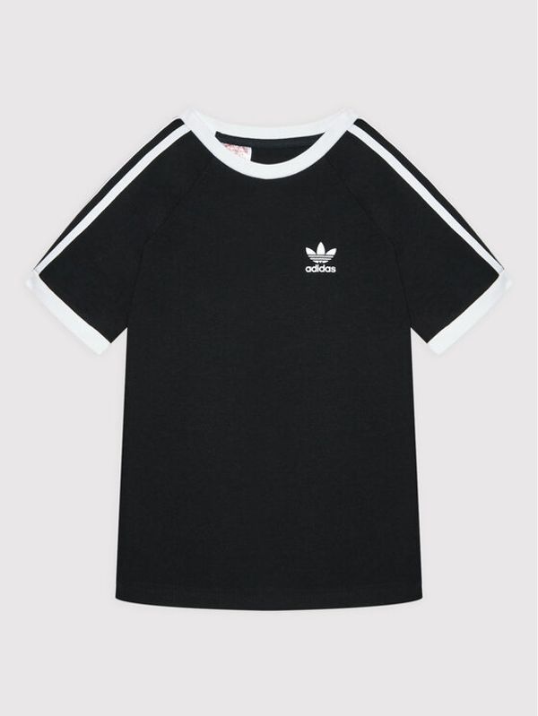 adidas adidas Тишърт 3-Stripe H35545 Черен Regular Fit