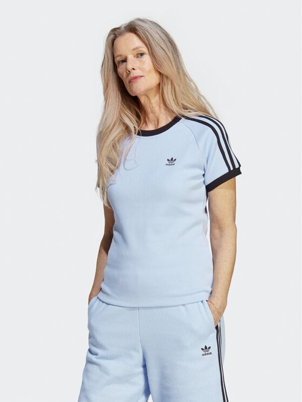 adidas adidas Тишърт 3-Stripes Slim T-Shirt IC5462 Син