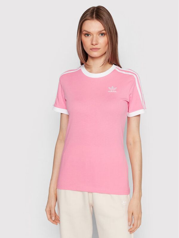 adidas adidas Тишърт adicolor 3-Stripes HL6687 Розов Regular Fit