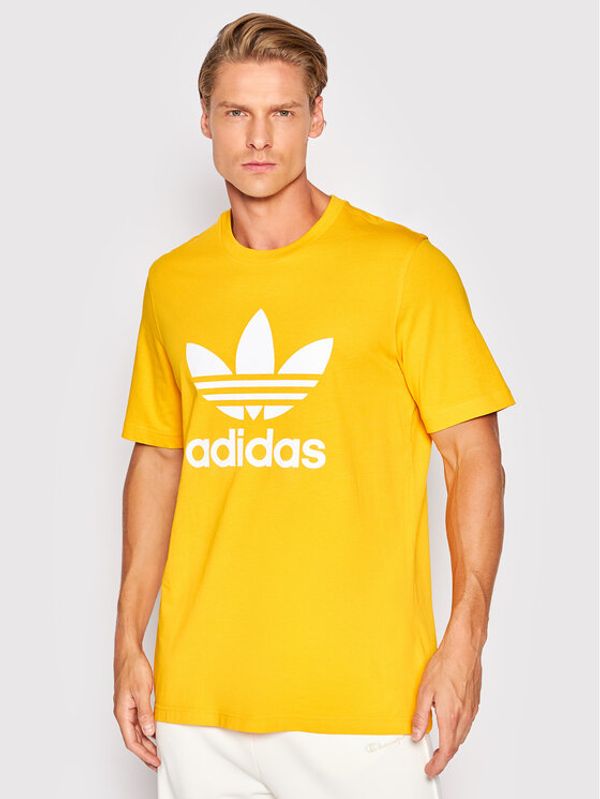 adidas adidas Тишърт adicolor Classic Trefoil HK5229 Жълт Regular Fit