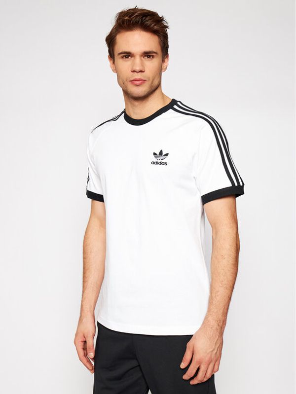 adidas adidas Тишърт adicolor Classics 3-Stripes GN3494 Бял Slim Fit
