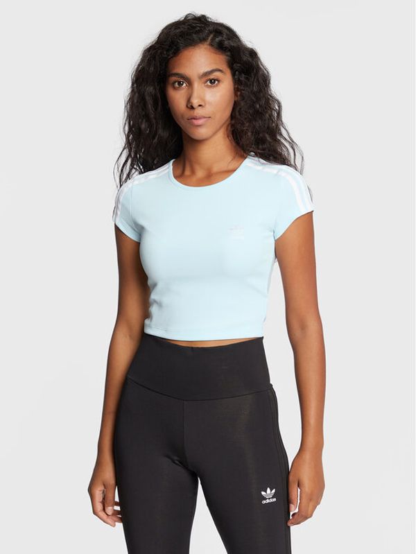 adidas adidas Тишърт adicolor Classics 3-Stripes HM4711 Син Tight Fit