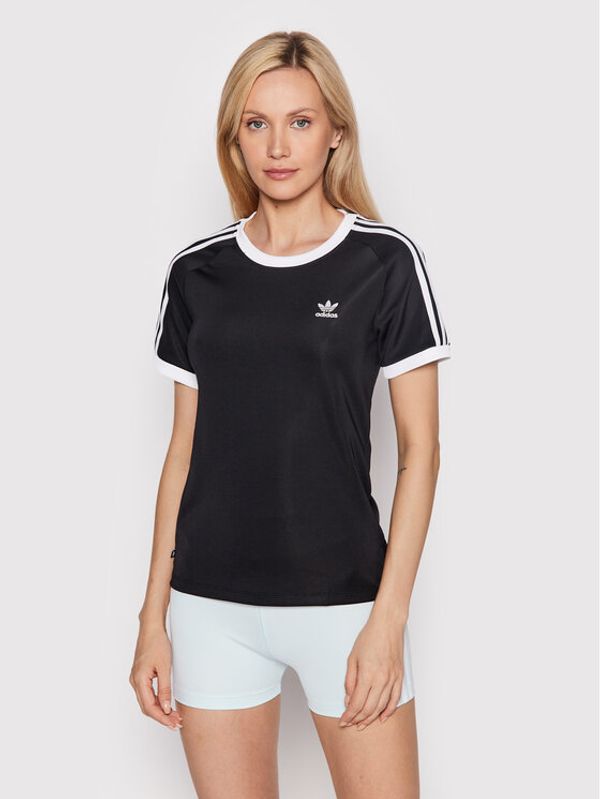 adidas adidas Тишърт adicolor Classics 3-Stripes HM6411 Черен Slim Fit
