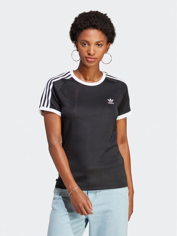 adidas adidas Тишърт adicolor Classics 3-Stripes IB7438 Черен Slim Fit