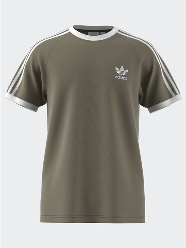 adidas adidas Тишърт Adicolor Classics 3-Stripes T-Shirt IA4843 Зелен Slim Fit