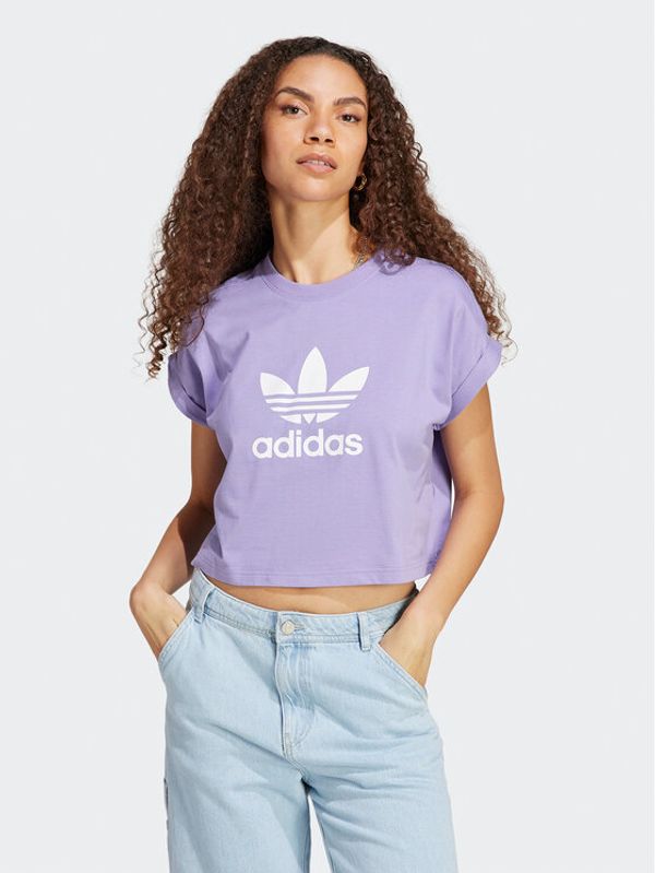 adidas adidas Тишърт Adicolor Classics Short Trefoil T-Shirt IC5468 Виолетов Oversize