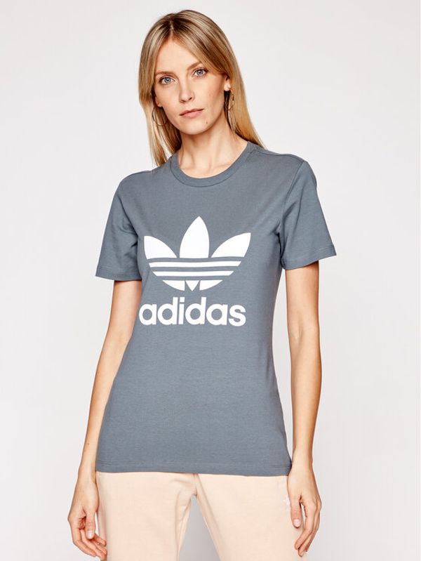 adidas adidas Тишърт adicolor Classics Trefoil GN2903 Сив Regular Fit