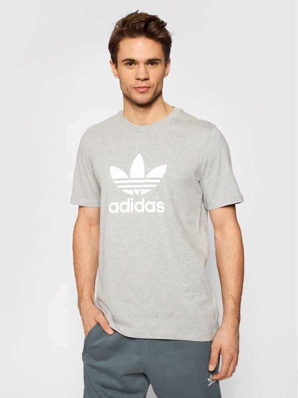 adidas adidas Тишърт adicolor Classics Trefoil GN3465 Сив Standart Fit