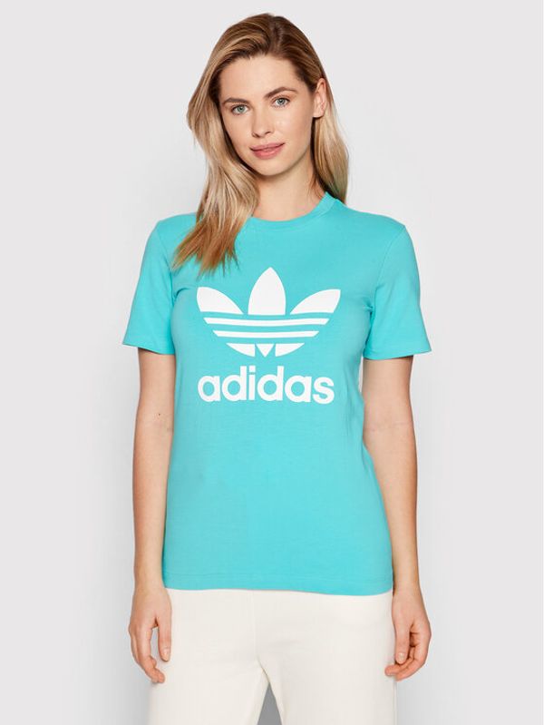 adidas adidas Тишърт adicolor Classics Trefoil HE6869 Зелен Regular Fit