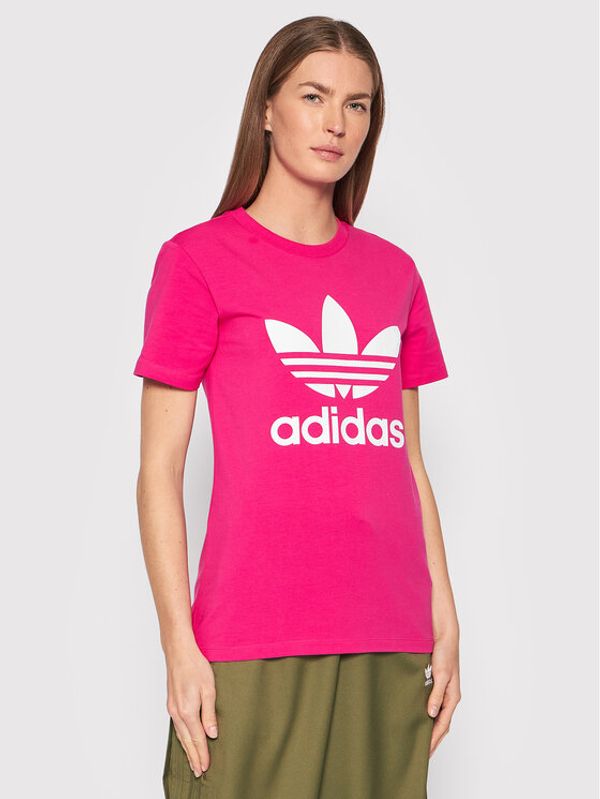adidas adidas Тишърт adicolor Classics Trefoil HG3785 Розов Regular Fit