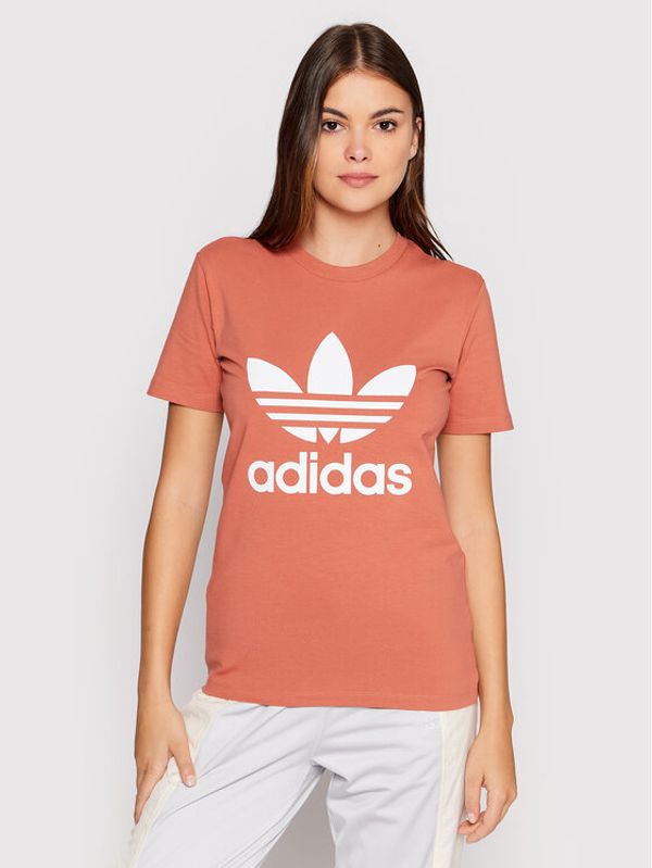 adidas adidas Тишърт adicolor Classics Trefoil HK9637 Оранжев Regular Fit