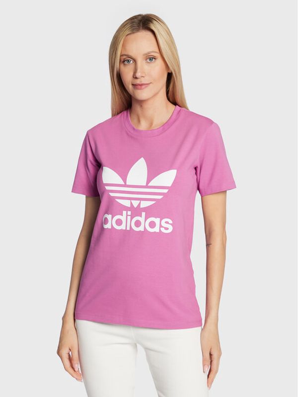adidas adidas Тишърт adicolor Classics Trefoil HK9640 Розов Regular Fit