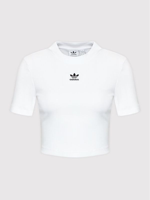 adidas adidas Тишърт adicolor Essentials HF3394 Бял Cropped Fit