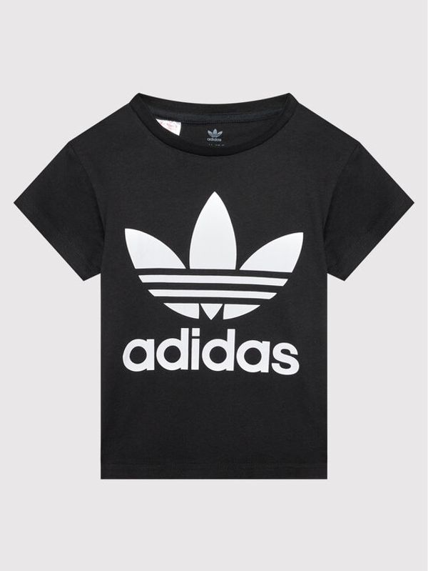 adidas adidas Тишърт adicolor Trefoil H25245 Черен Regular Fit