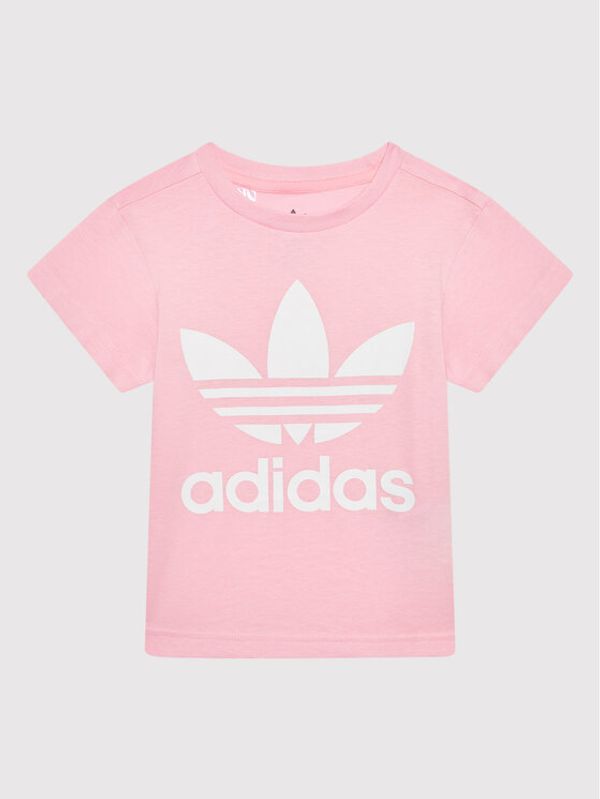 adidas adidas Тишърт adicolor Trefoil HC1974 Розов Regular Fit