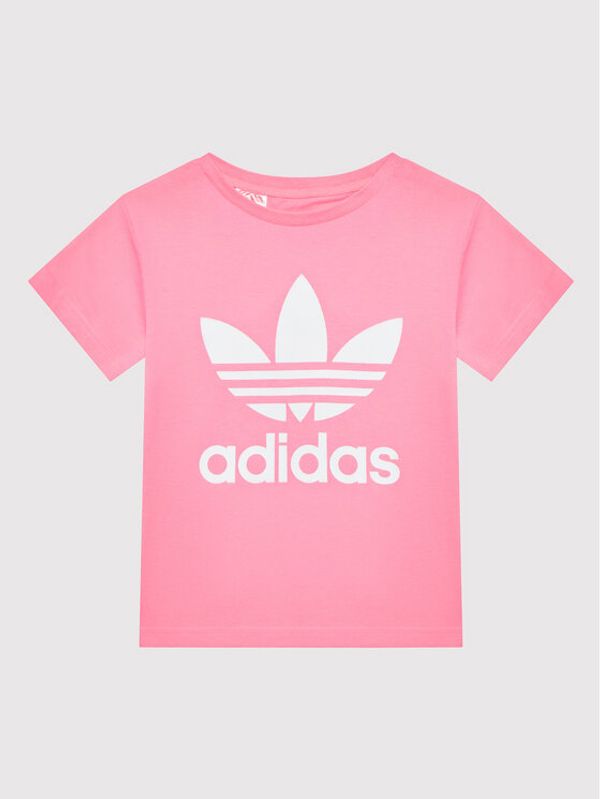 adidas adidas Тишърт adicolor Trefoil HK2911 Розов Regular Fit