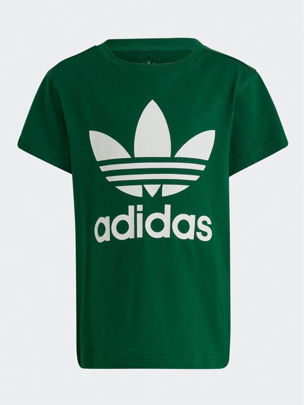adidas adidas Тишърт adicolor Trefoil IC9119 Зелен Regular Fit