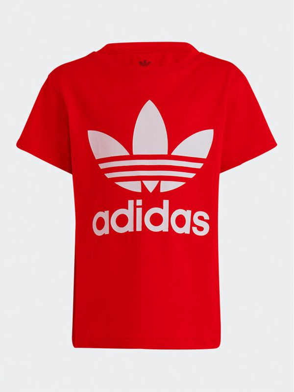 adidas adidas Тишърт Adicolor Trefoil T-Shirt IC9117 Червен Regular Fit