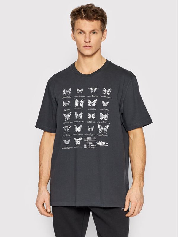 adidas adidas Тишърт Adventure C-Butterfly HF4802 Черен Loose Fit