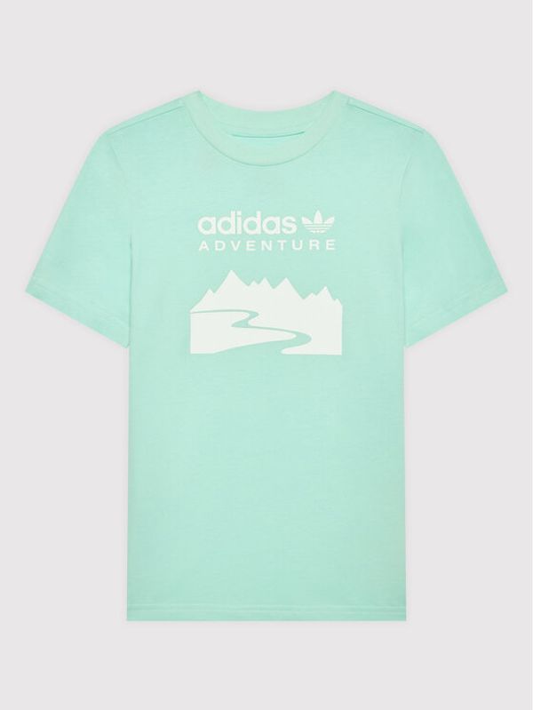 adidas adidas Тишърт Adventure HE2059 Зелен Regular Fit