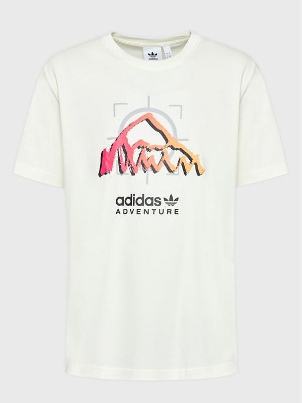 adidas adidas Тишърт Adventure Ride HK4983 Бежов Relaxed Fit
