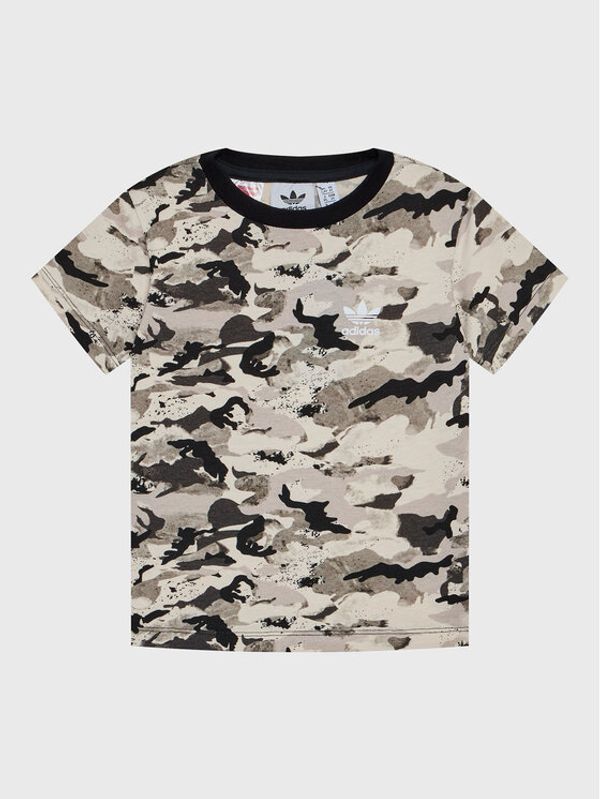 adidas adidas Тишърт Allover HK0276 Бежов Regular Fit