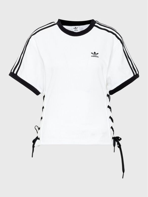 adidas adidas Тишърт Always Original Laced HK5062 Бял Relaxed Fit