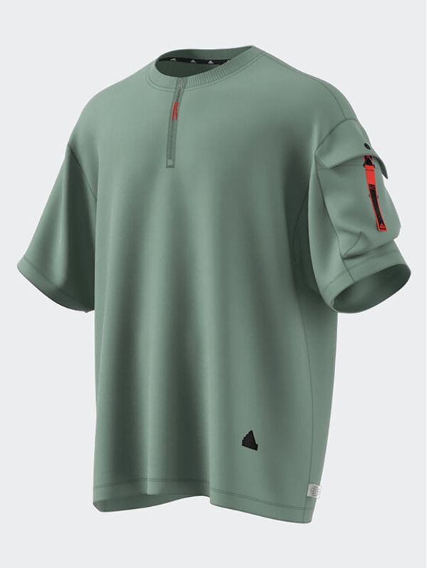 adidas adidas Тишърт City Escape T-Shirt IC3731 Зелен Loose Fit