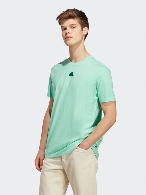 adidas adidas Тишърт City Escape T-Shirt IC9726 Зелен Regular Fit