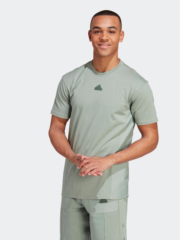 adidas adidas Тишърт City Escape T-Shirt IC9732 Зелен Regular Fit