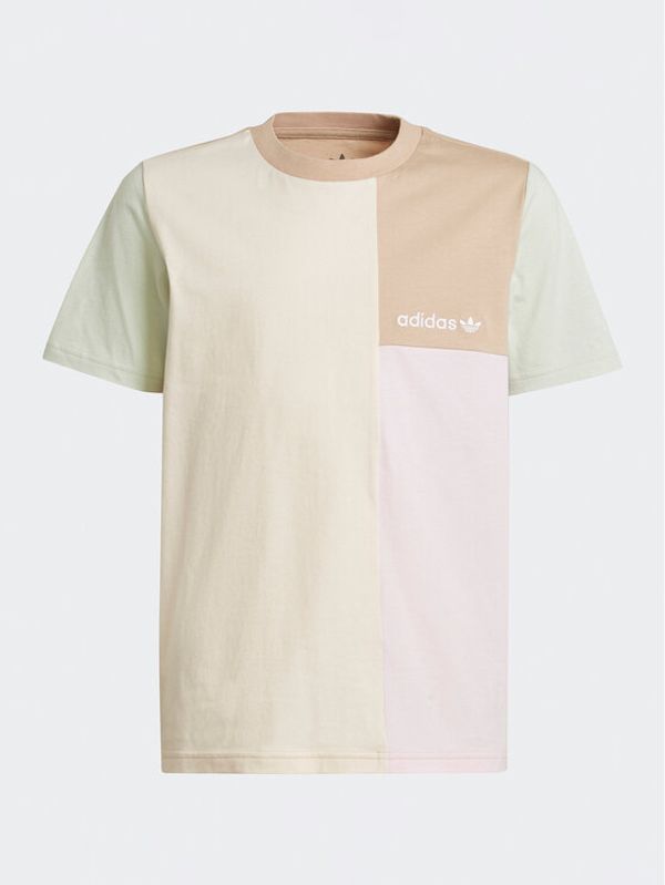 adidas adidas Тишърт Colorblock T-Shirt HK9815 Бежов Regular Fit