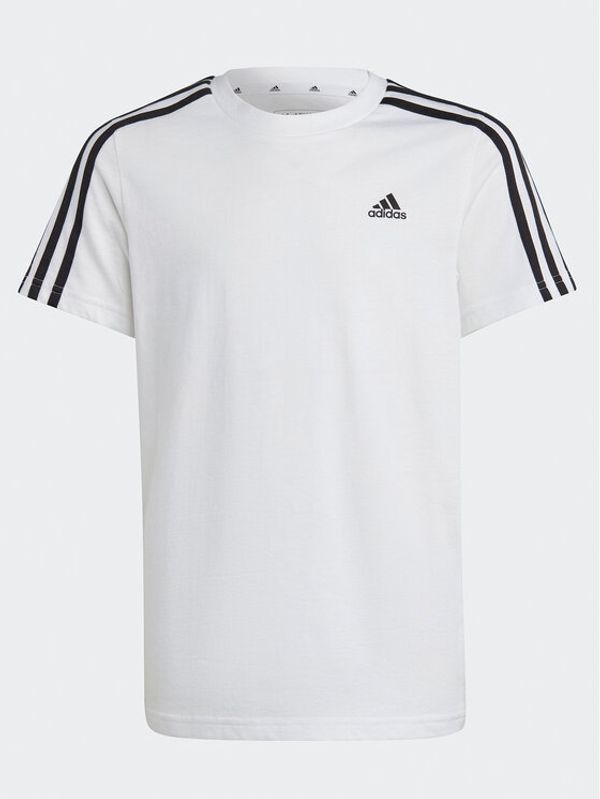adidas adidas Тишърт Essentials 3-Stripes Cotton T-Shirt IC0605 Бял Regular Fit
